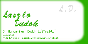 laszlo dudok business card